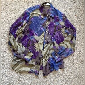 Floral Patterned Button-Up Shirt